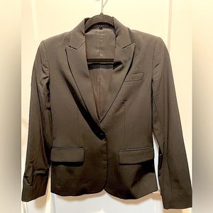 Theory black suit blazer jacket wool! Size 00